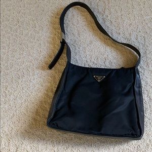 Prada nylon and leather handbag